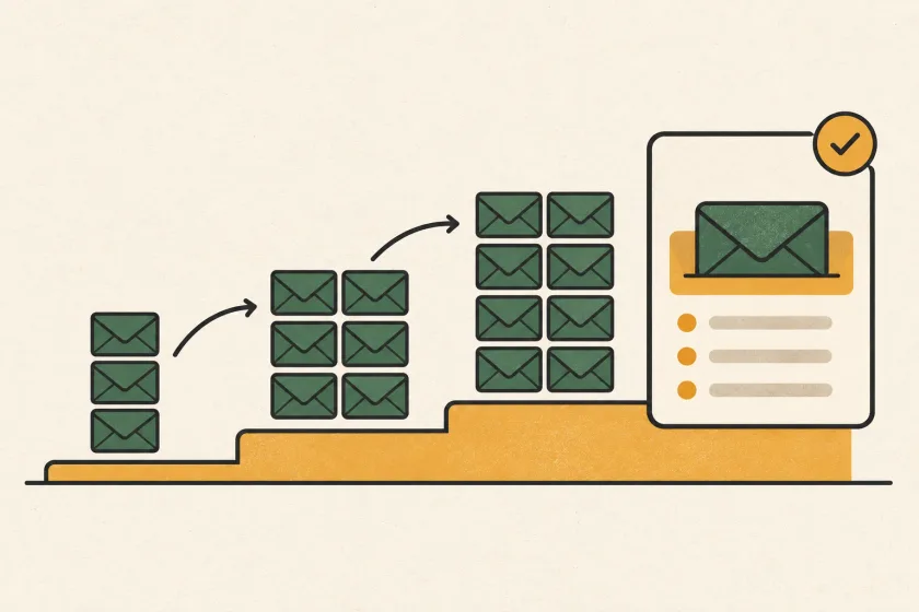 Email message volumes increasing in controlled steps toward a healthy inbox.